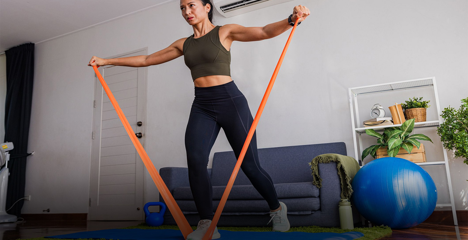 Workout for Abs and Glutes using the Natural Pilates flex-band 